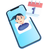 Telephone with a calendar.