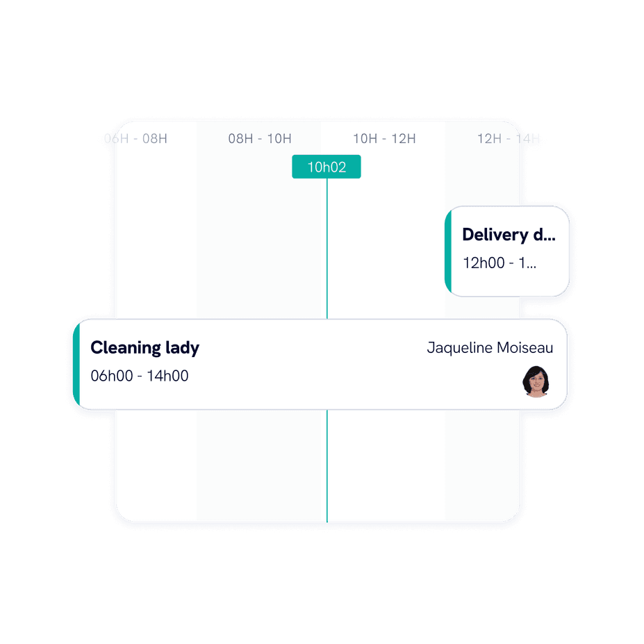 Illustration presenting the “Calendar” feature.