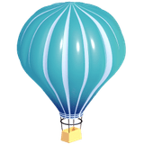 Hot air balloon icon.