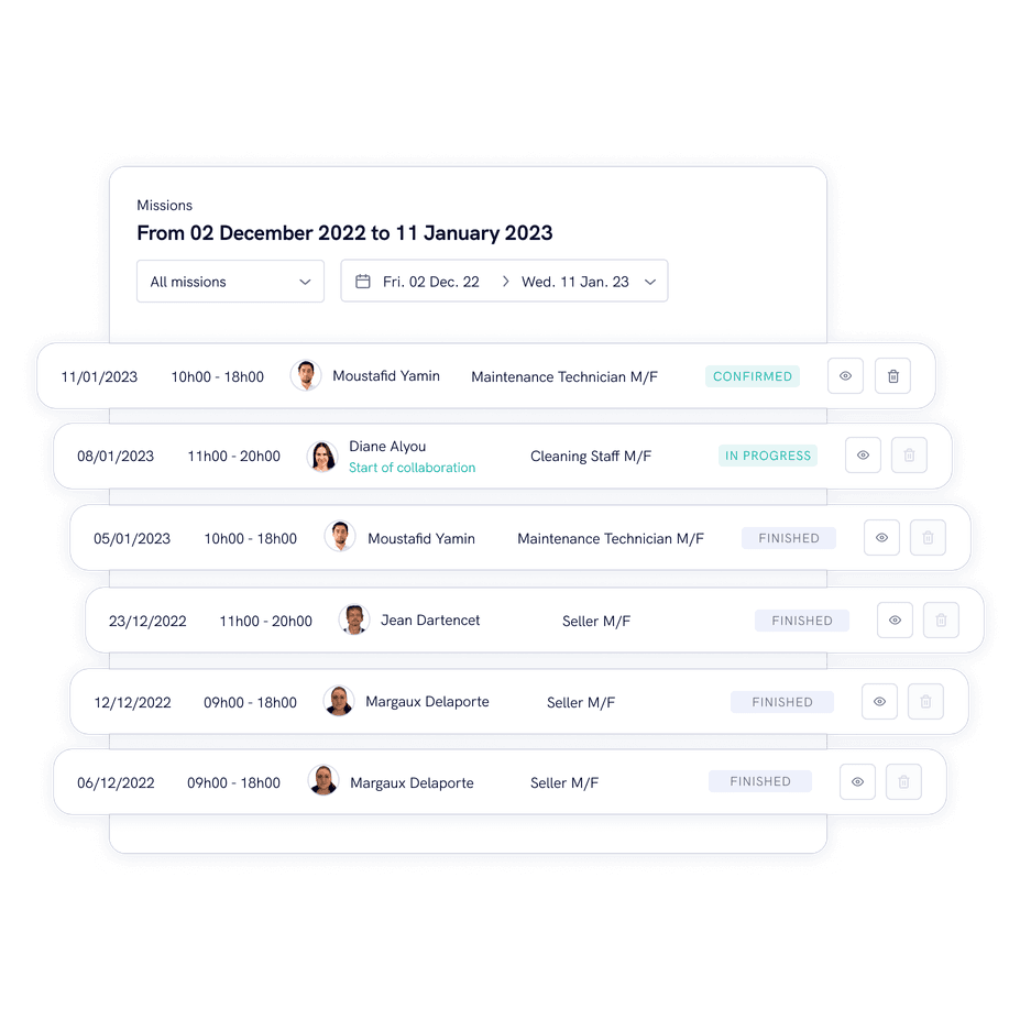 Illustration presenting the “Missions” feature.