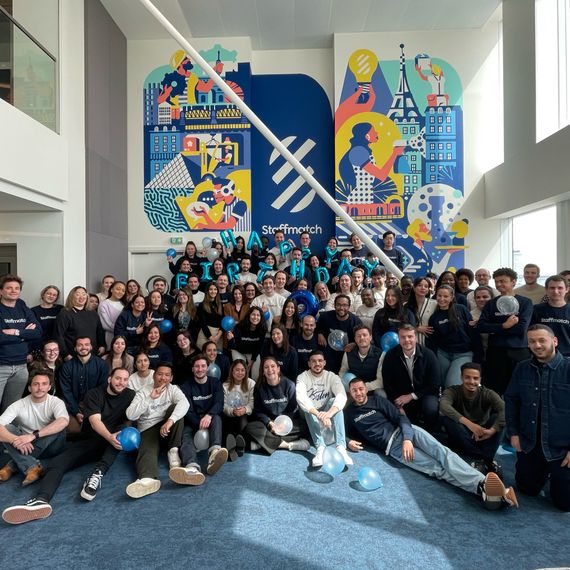 The Staffmatch team celebrating the Group’s birthday.