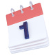 Calendar icon.